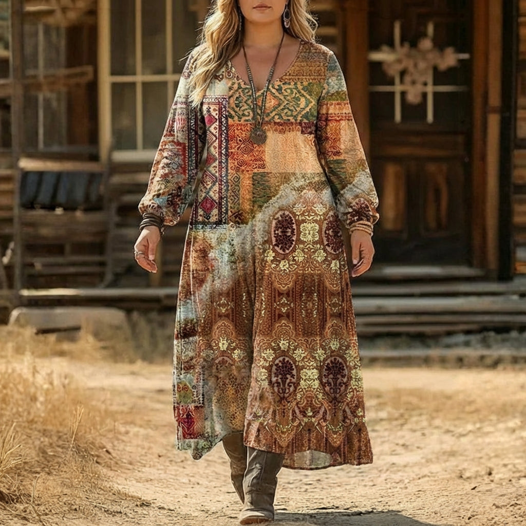 Greer | Vintage-Inspired Long Sleeve Casual Dress