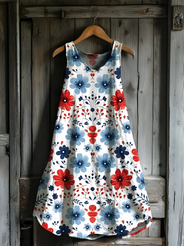 Honora - Summer Bloom Art Tank Dress