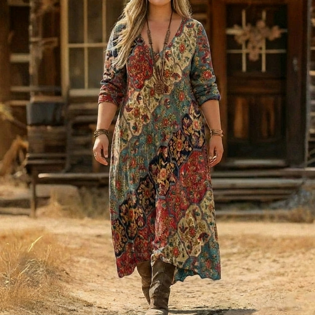 Isabeau | Vintage-Inspired Long Sleeve Casual Dress