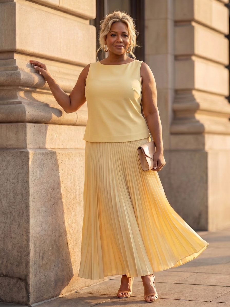 Fauna | Structured Bodice Pleated Skirt Set