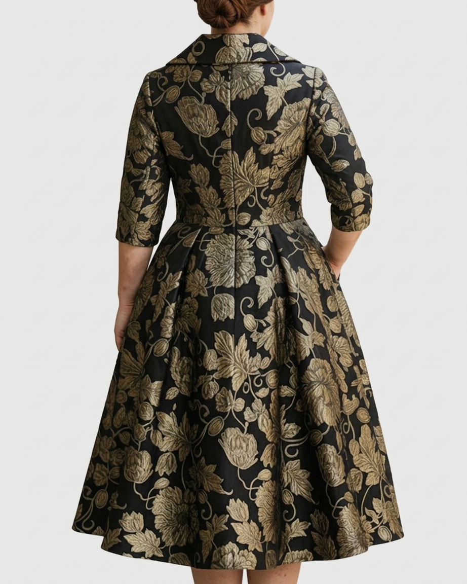 Kit | Floral Embroidered Midi Dress