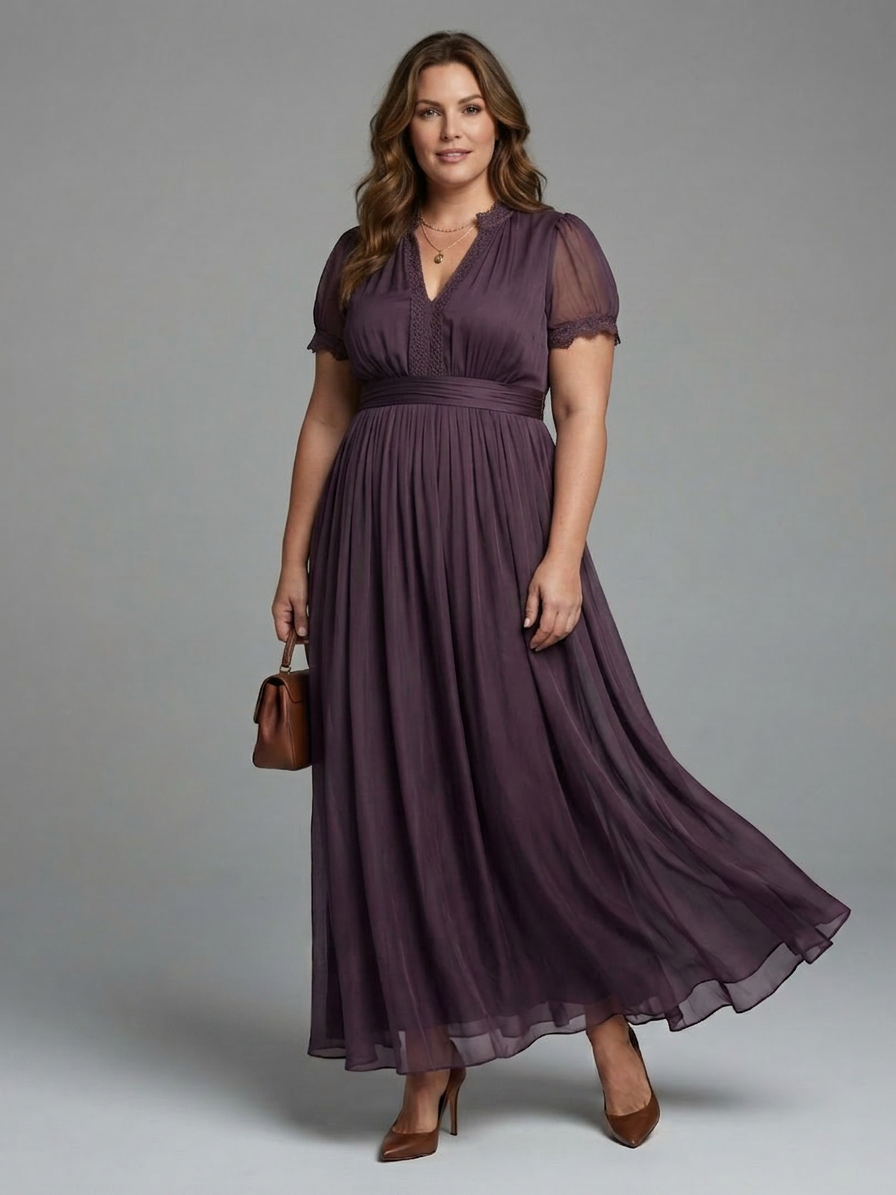 Belen | Gathered Waist Keyhole Maxi Dress