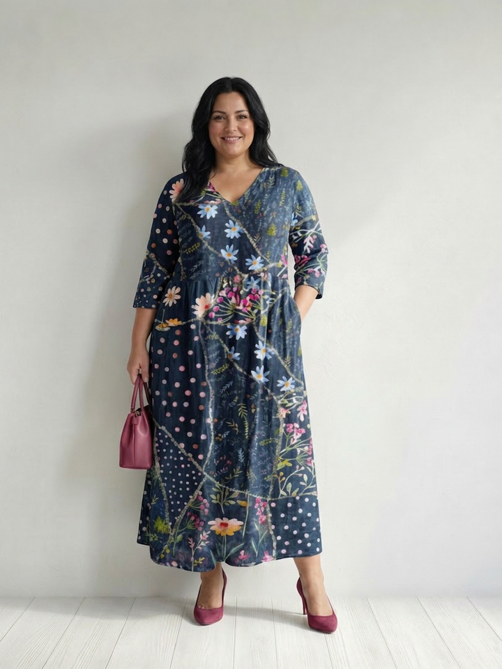 Thea | Easy Gather Floral Midi Dress