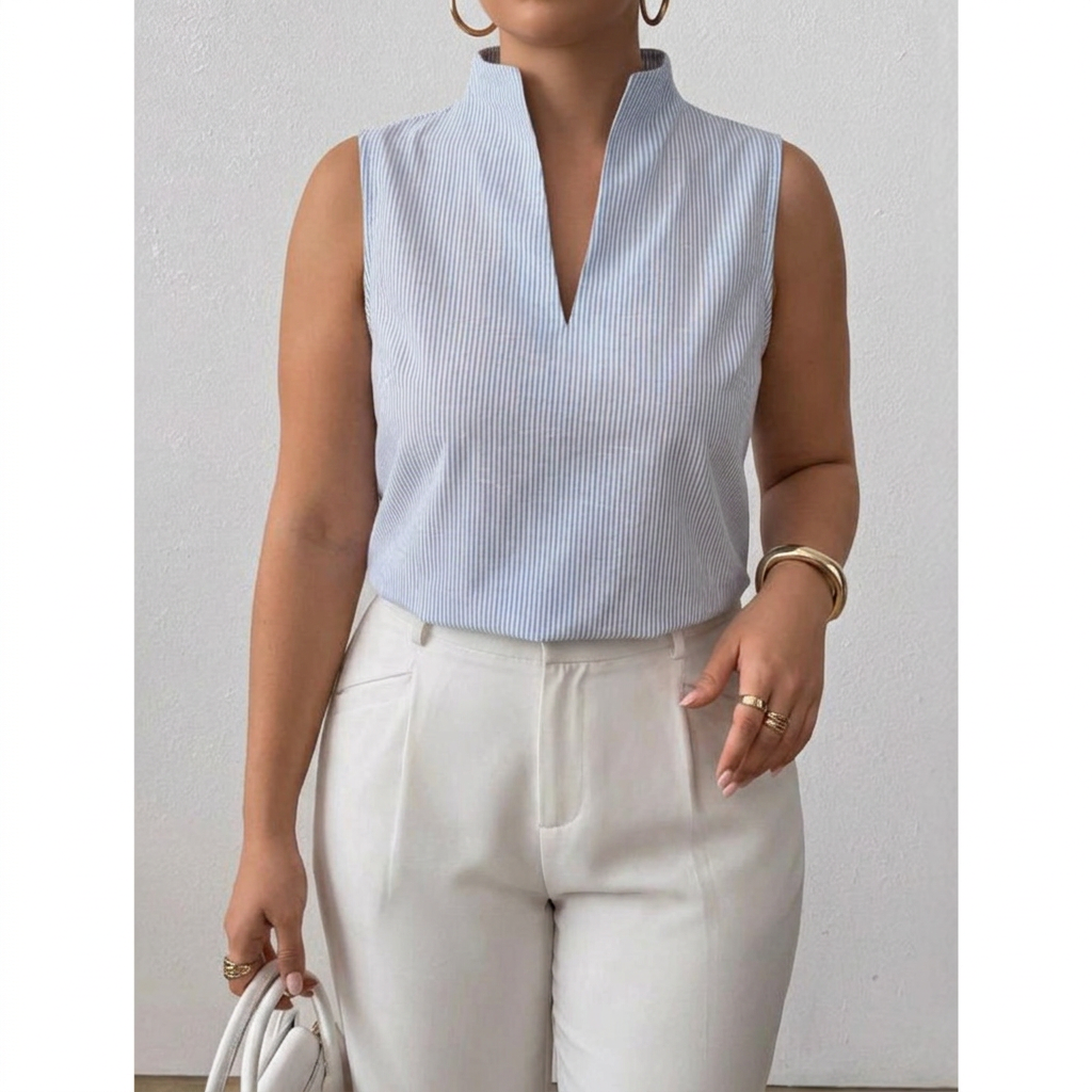 Monroe | Striped Sleeveless Top