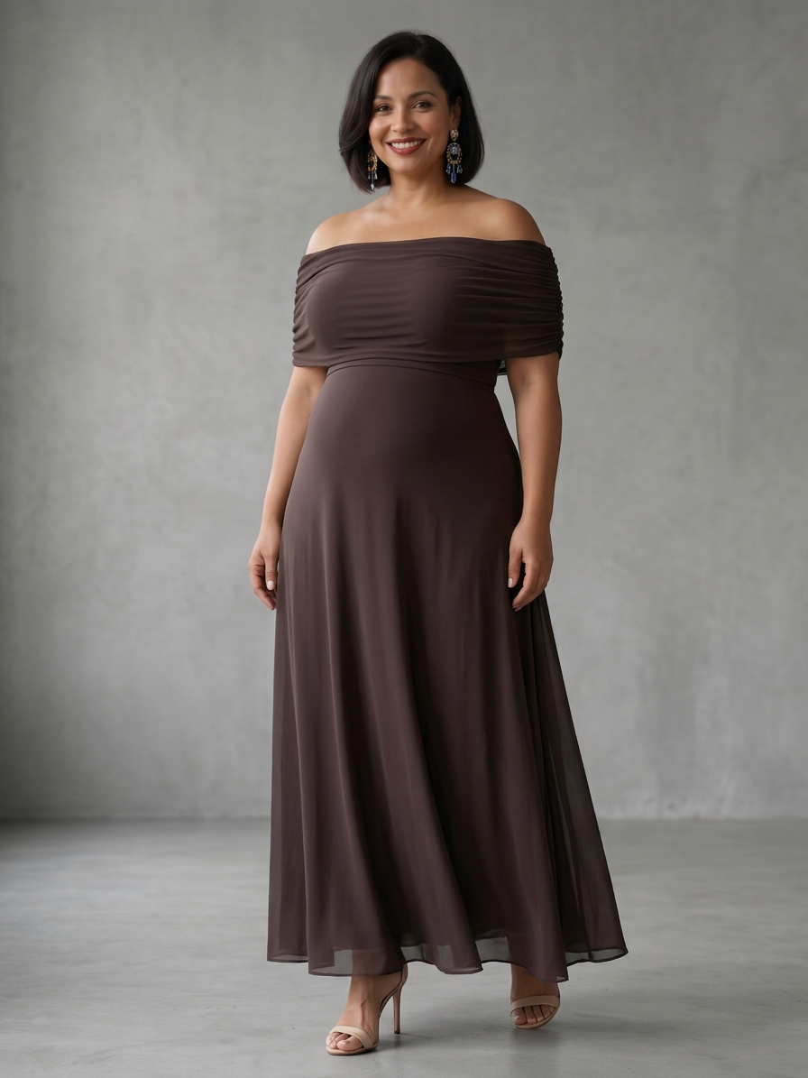 Astrid | Off Shoulder Draped Midi Dress