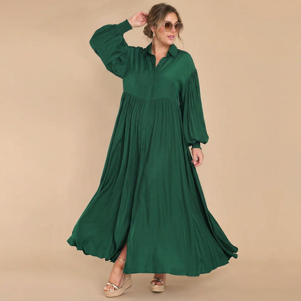 Alessia Buttoned Loose Dress: Effortless Everyday Elegance