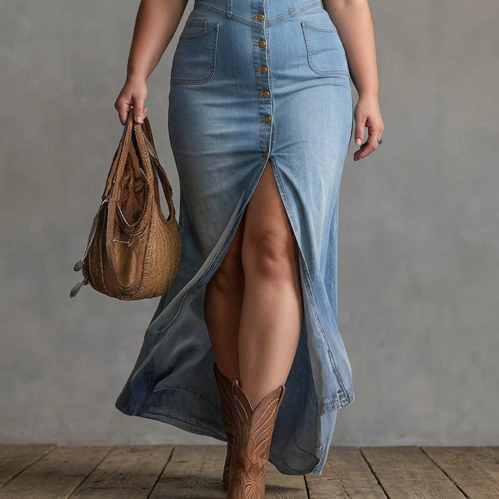 Mei Maxi Denim Dress