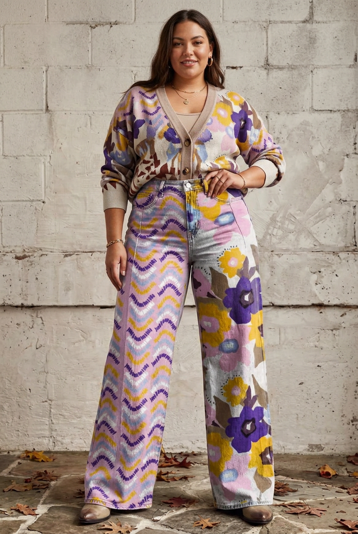 Eleni - Boho Flower Pants