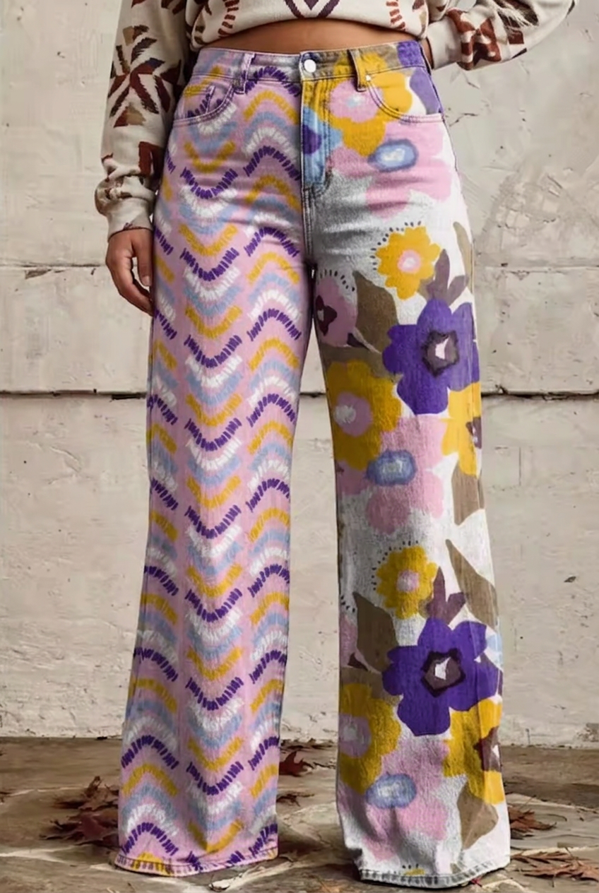 Eleni - Boho Flower Pants