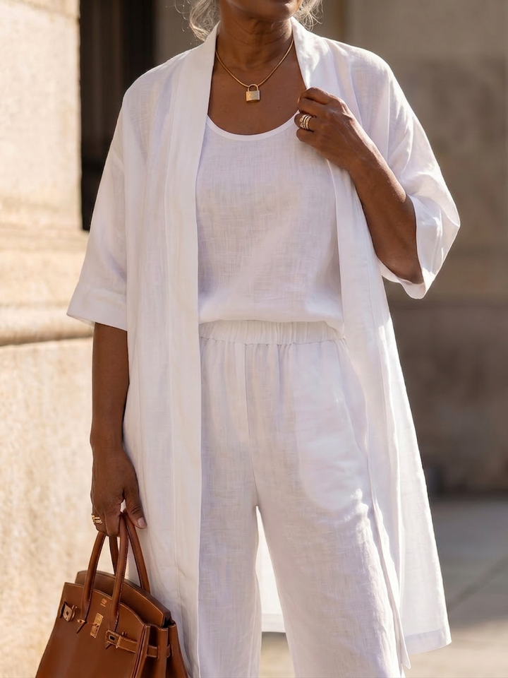 Evadne | Three Piece Relaxed Top Pant Set