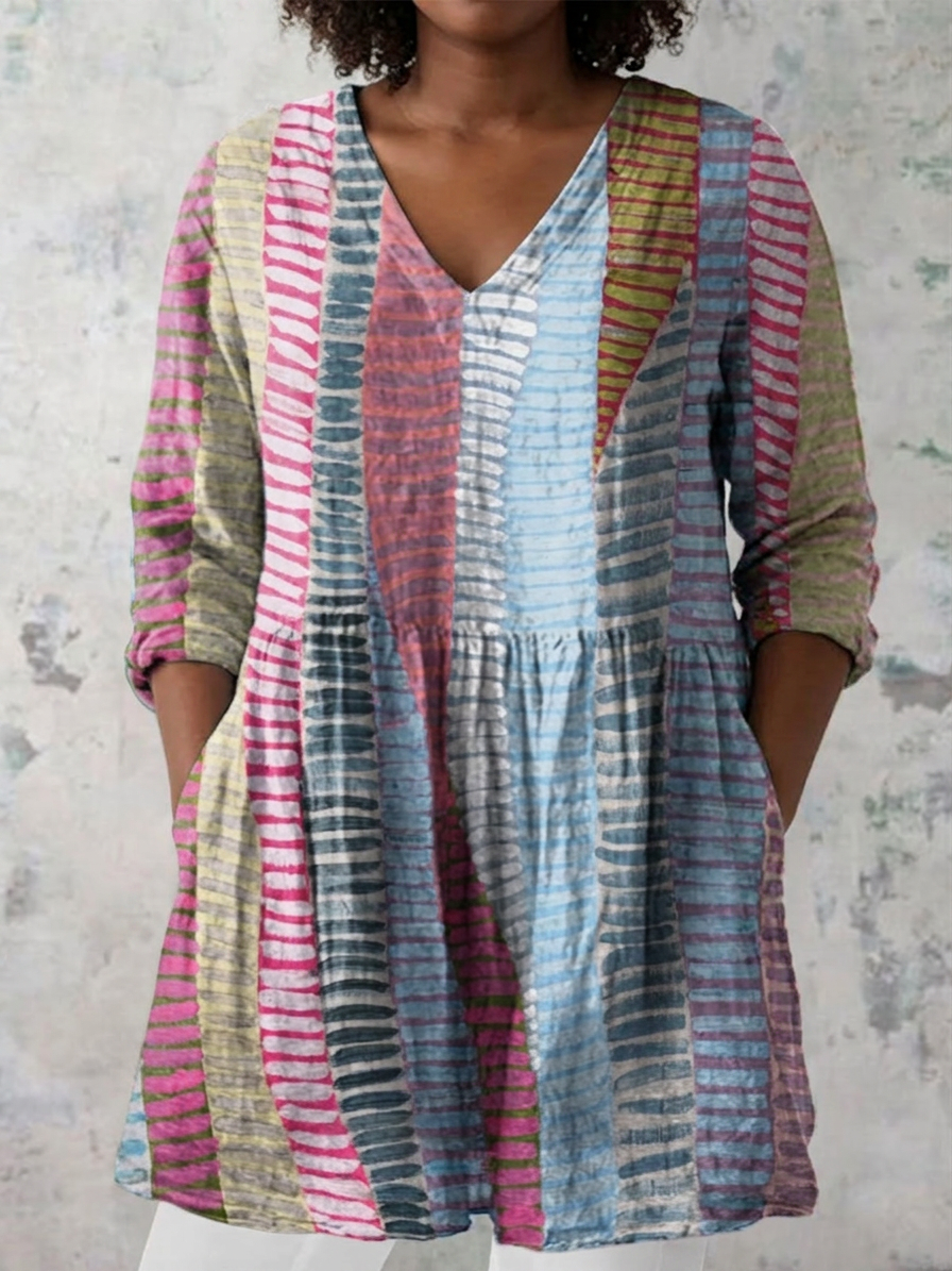 Nell | Long Blouse with V-Neck