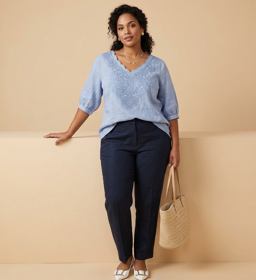 Ingrid - Embroidered Casual Wear Stylish Tunic