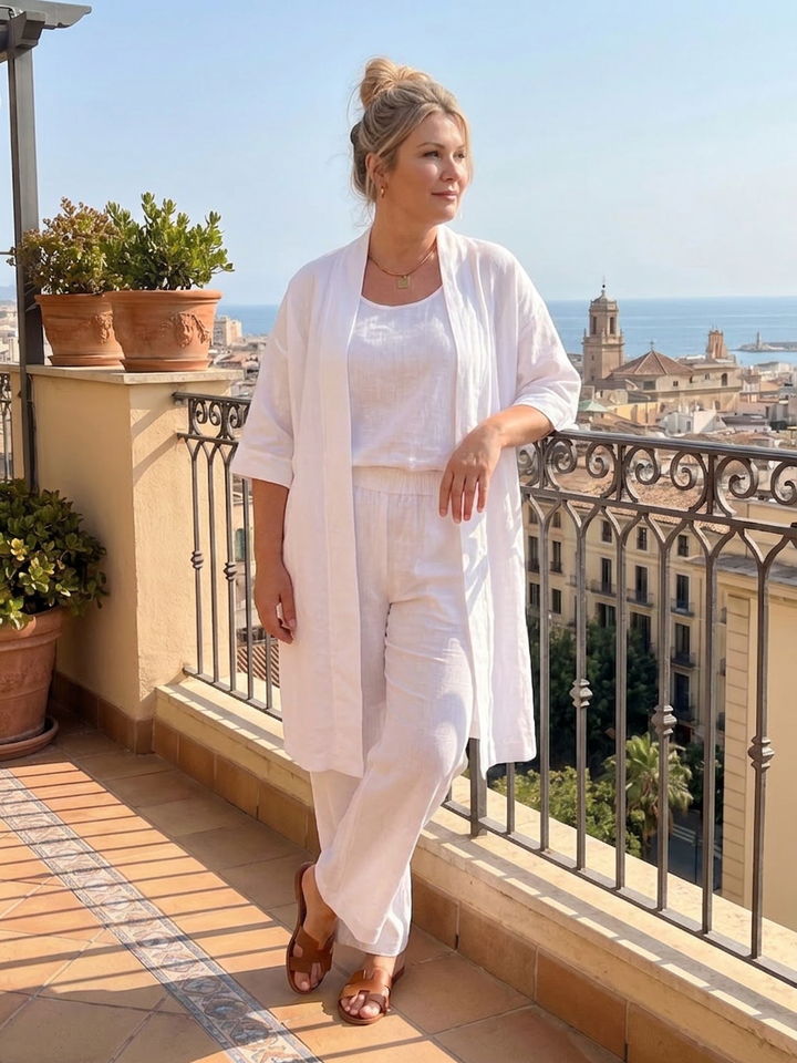 Evadne | Three Piece Relaxed Top Pant Set