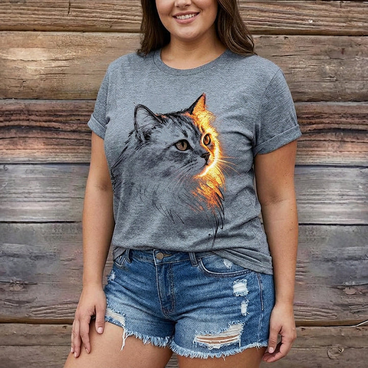 Shiloh | Casual Cat Print T-Shirt