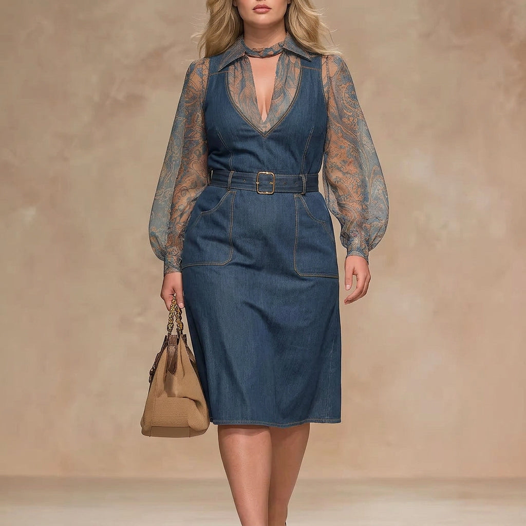 Etta Blue Denim Jumpsuit
