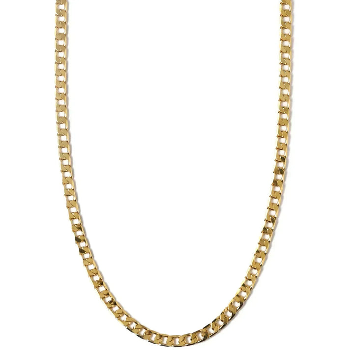 Yara Link Curb Chain Necklace | White Gold
