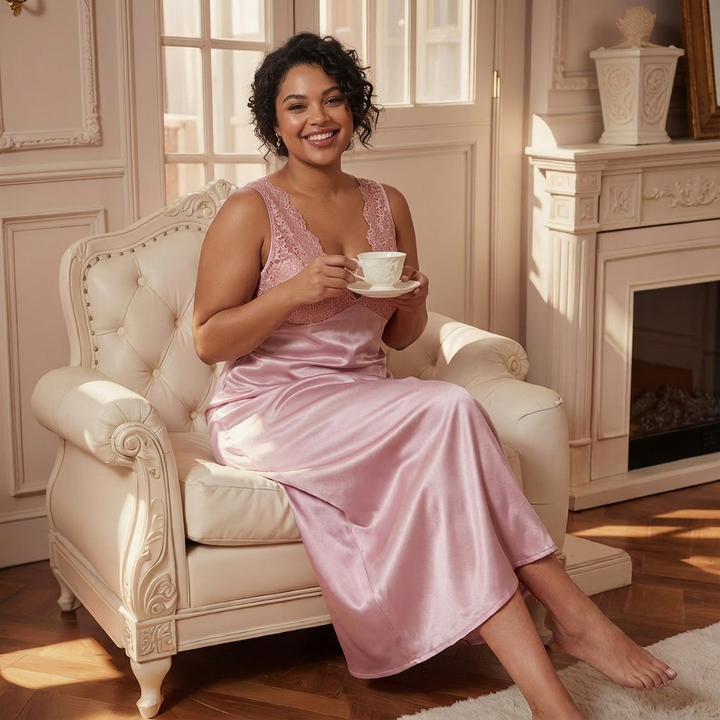 Posy | Soft Lace Backless Nightgown
