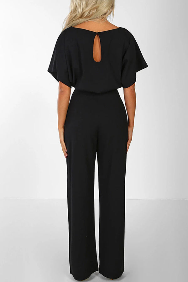 Cassia - Summer button tie short sleeved Jumpsuit