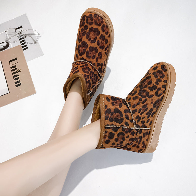 Faux Fur Snow Boots for Women, Warm Non-Slip Winter Boots