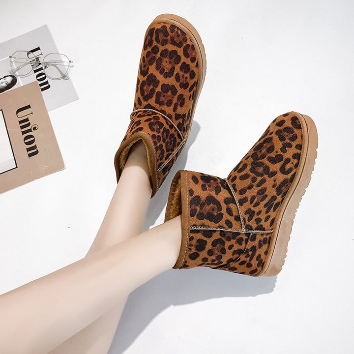 Faux Fur Snow Boots for Women, Warm Non-Slip Winter Boots