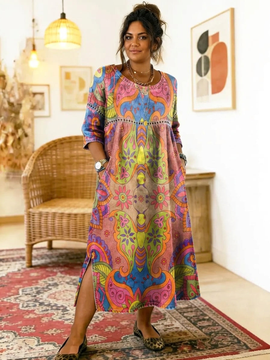 Priya | Printed Midi Dress