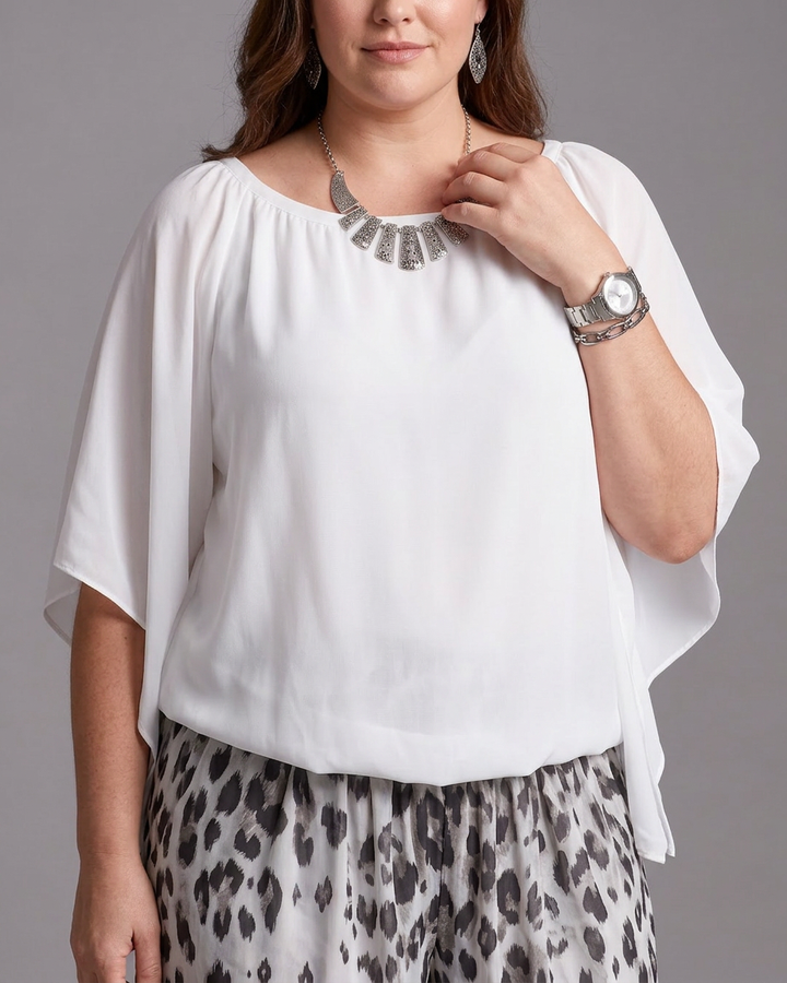 Vienne | Flowing Chiffon Top And Printed Wide Leg Pants Set