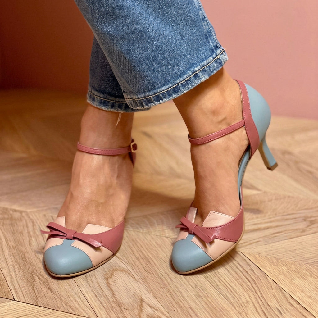 HONORA WITH ANKLE STRAP AND BOW DETAIL