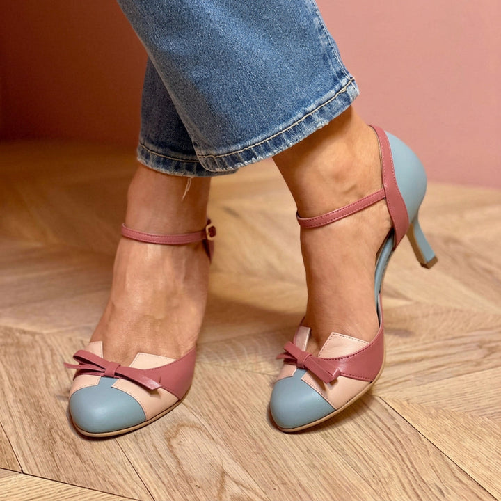 HONORA WITH ANKLE STRAP AND BOW DETAIL