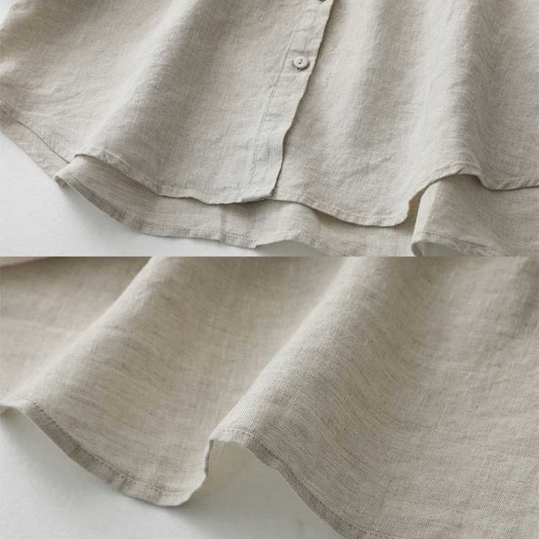 Cataleya - Classic Pure Cotton Plain Shirt With Pocket