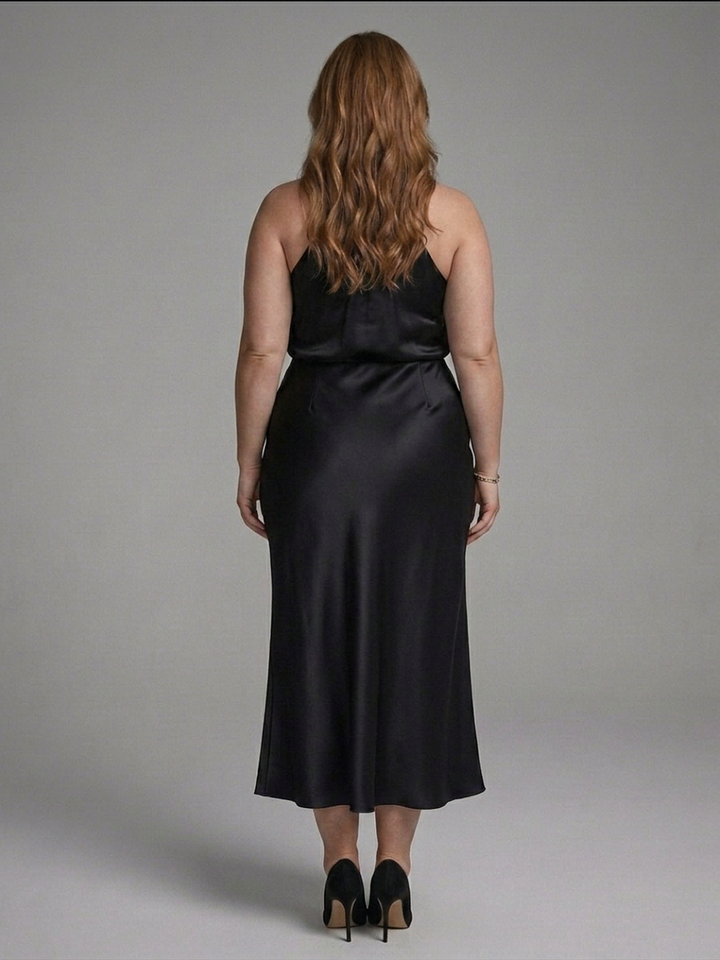 Eilwen | Midi Dress with Halter Neckline
