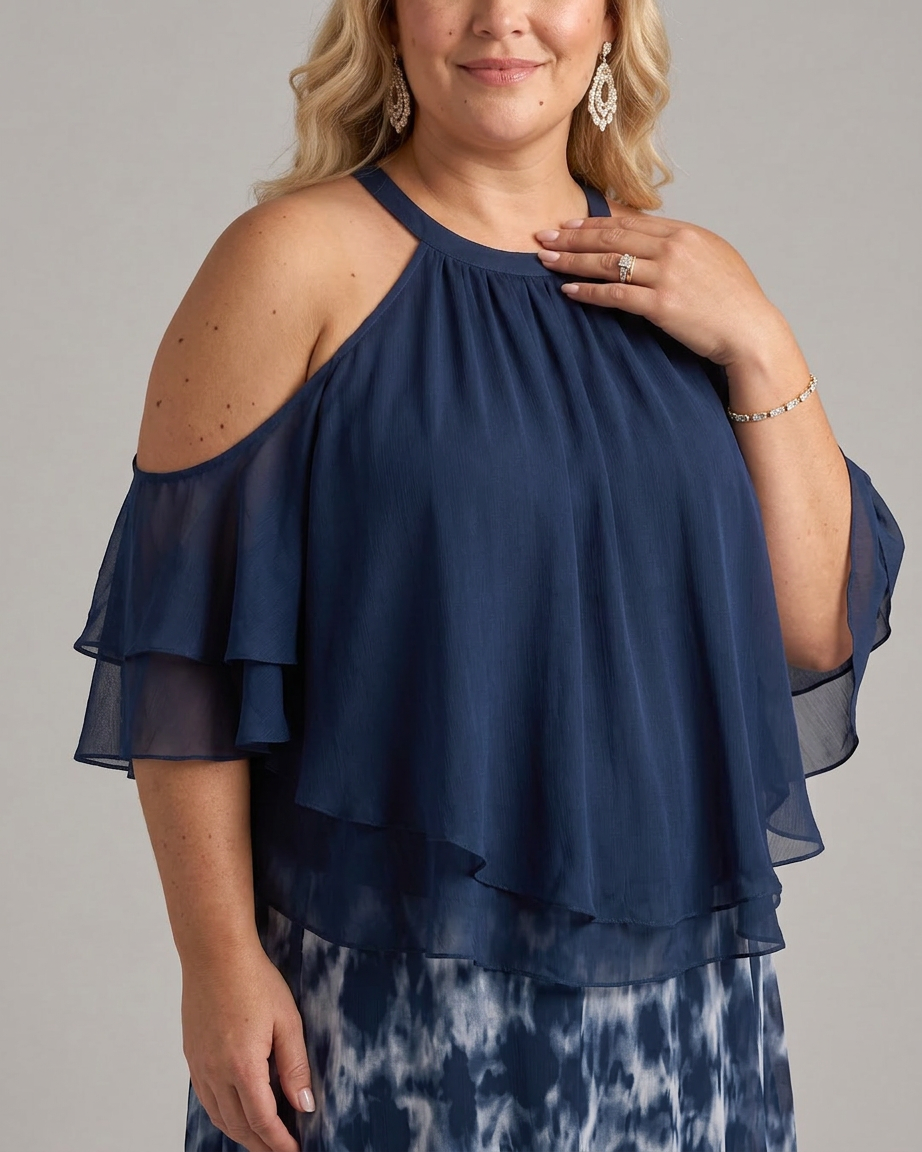 Anouk | Layered Halter Neck Printed Wide Leg Set