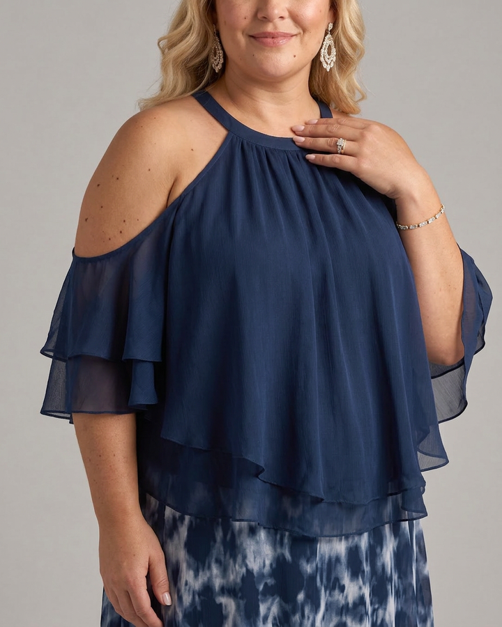 Anouk | Layered Halter Neck Printed Wide Leg Set