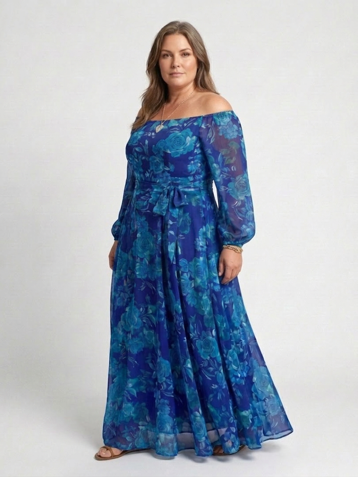 Beatrix | Off Shoulder Floral Maxi Dress