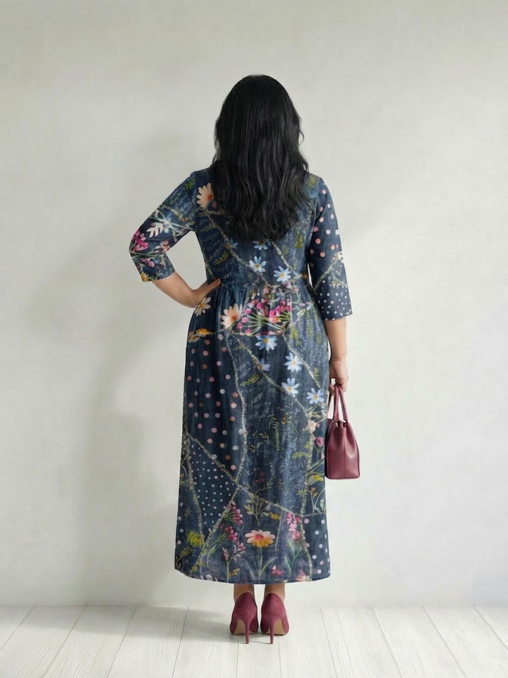 Thea | Easy Gather Floral Midi Dress