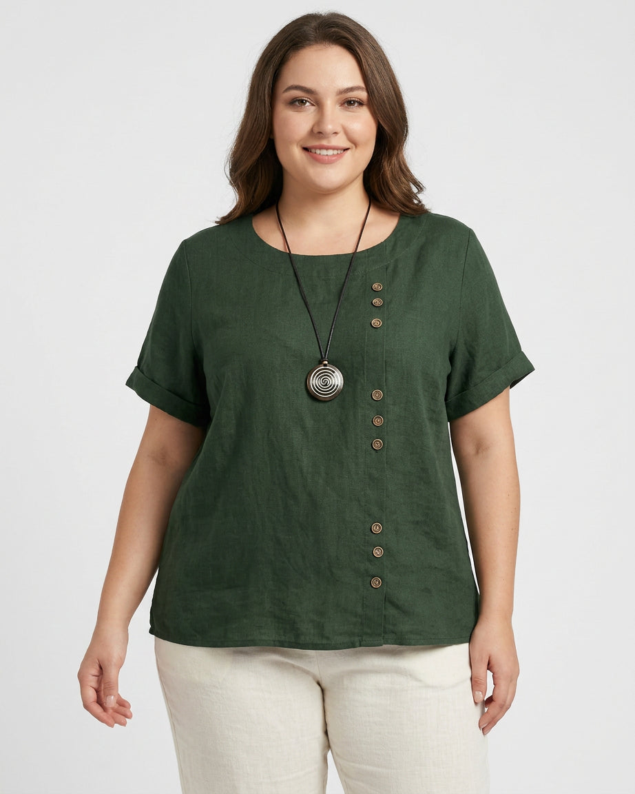 Sasha | Comfortable Short Sleeve Blouse
