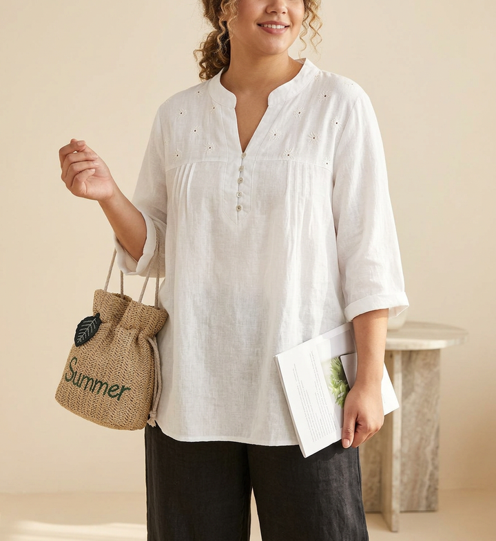 Maia - Pure Cotton Schiffly Embroidered Women