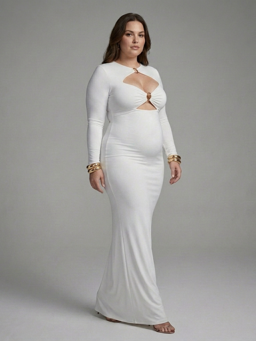 Belen | Maxi Dress with High Neck and Long Sleeves
