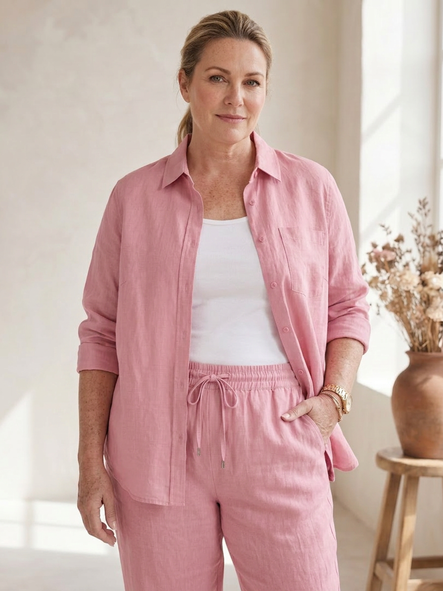 Paloma | Long Sleeve Shirt Tapered Pants Set