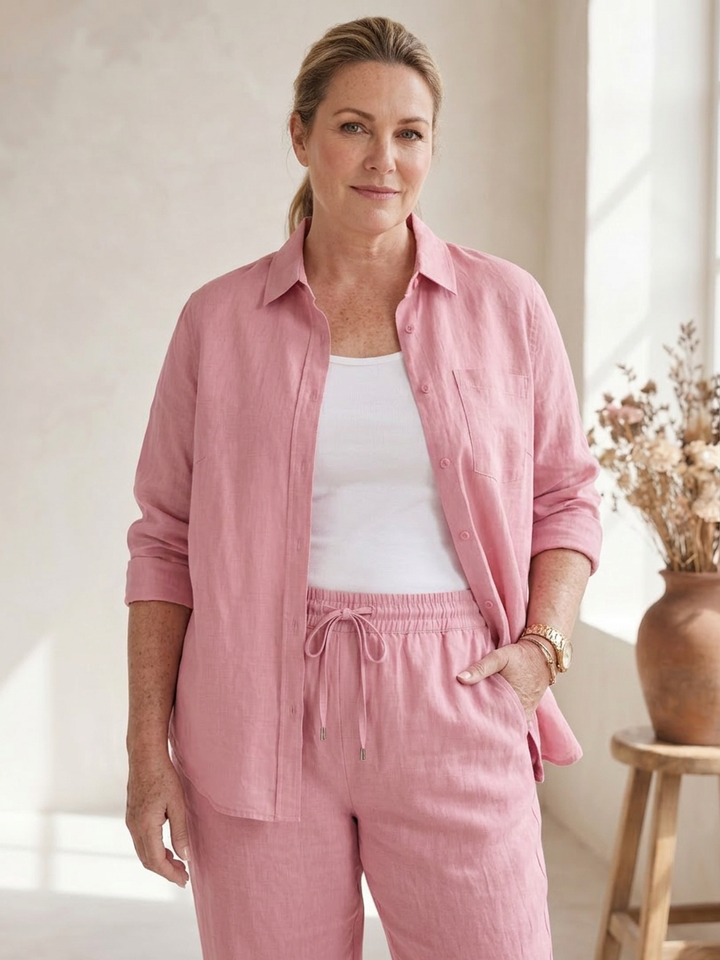 Paloma | Long Sleeve Shirt Tapered Pants Set