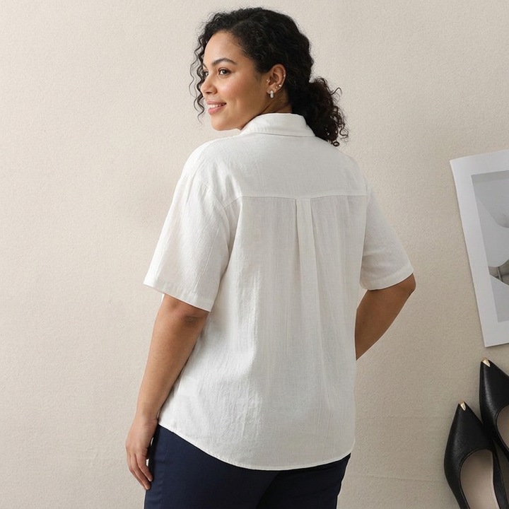 Juna - Pure Cotton Ruffled Shirt