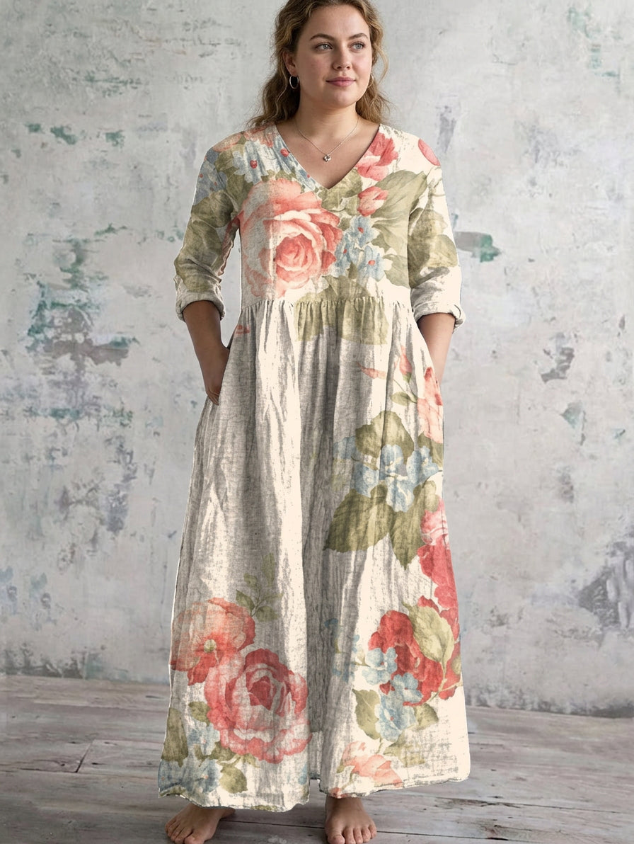 Honora | Blush Rose Maxi Dress