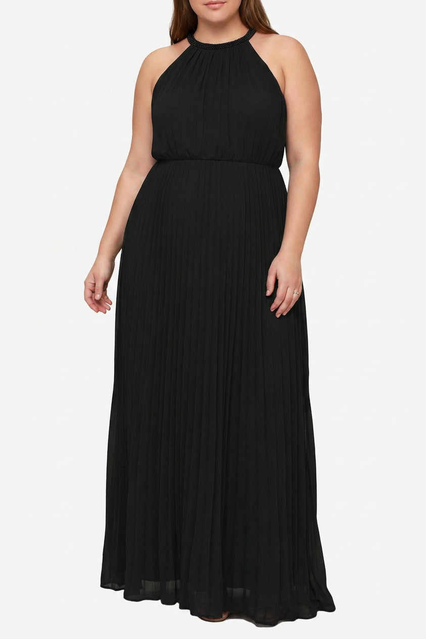 Verity - Sleeveless Belted Maxi  Dress