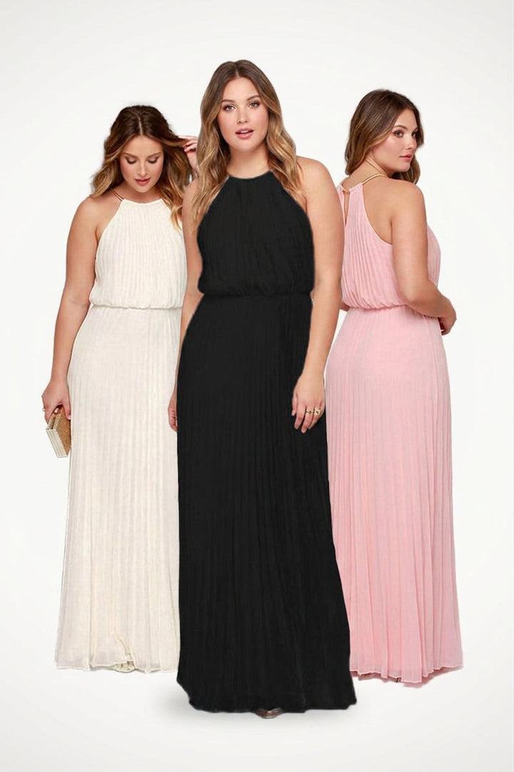 Verity - Sleeveless Belted Maxi  Dress