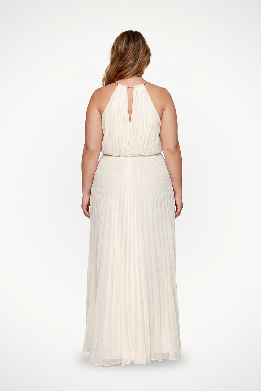 Verity - Sleeveless Belted Maxi  Dress