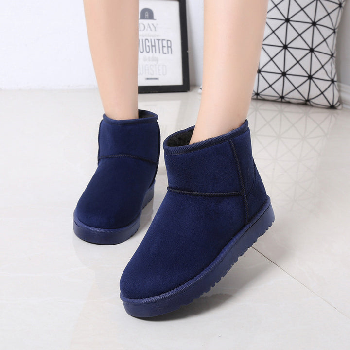 Faux Fur Snow Boots for Women, Warm Non-Slip Winter Boots