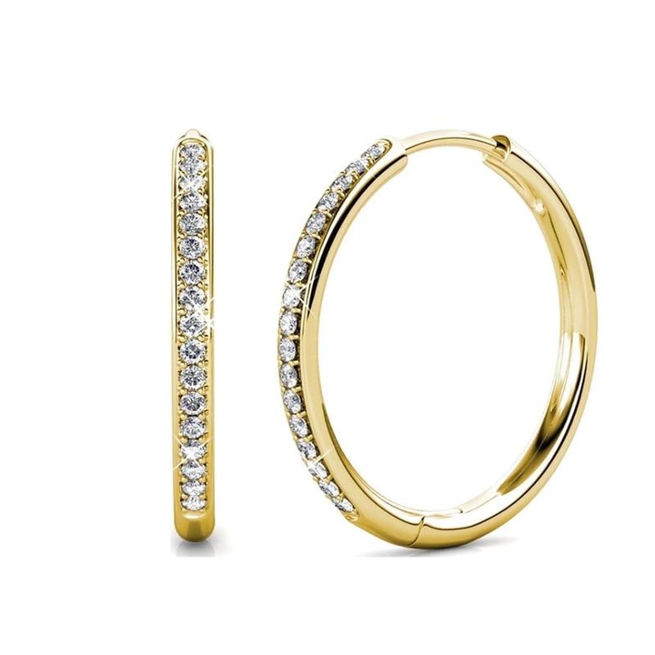 Lara Pave Earrings | White Gold