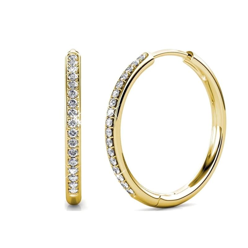 Livia Pave Earrings | Gold