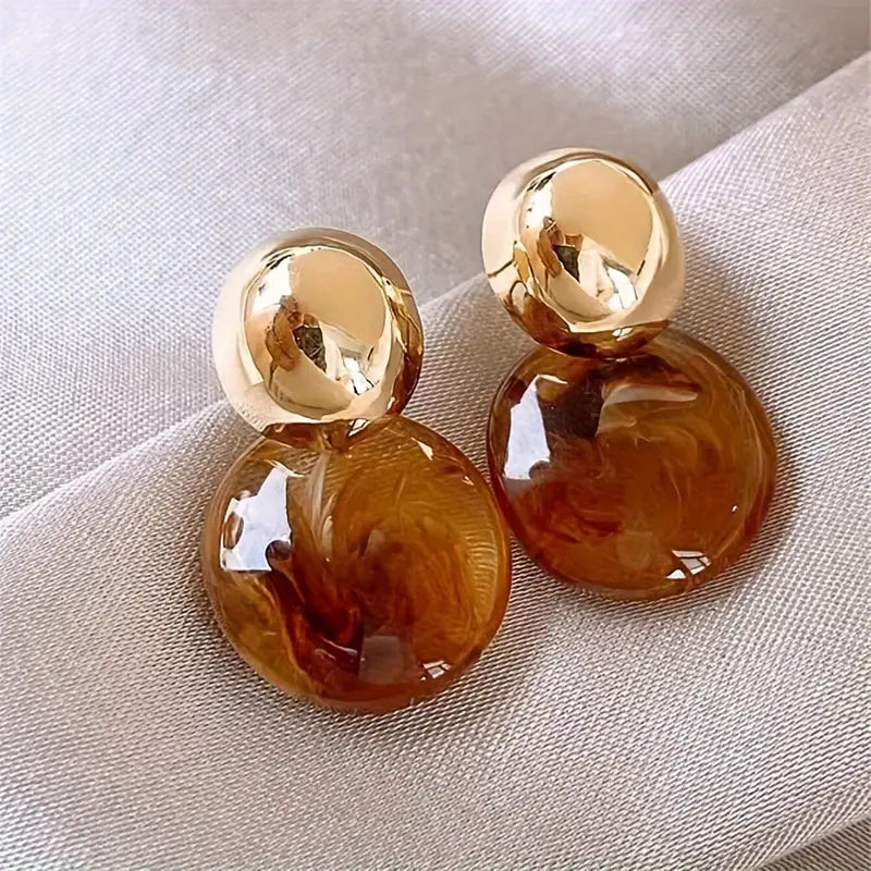 Lark Amber Drop Earrings | Gold