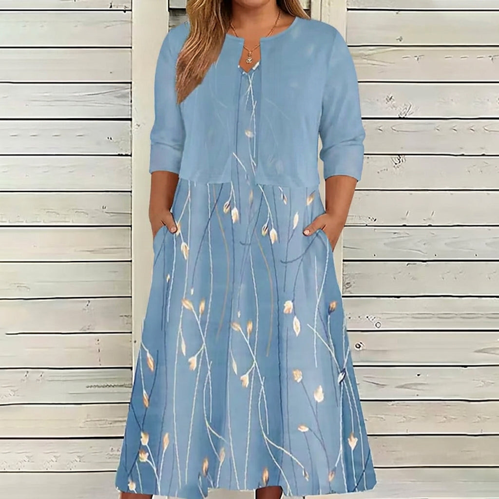 Zelda - Floral Dress Two-Piece Set