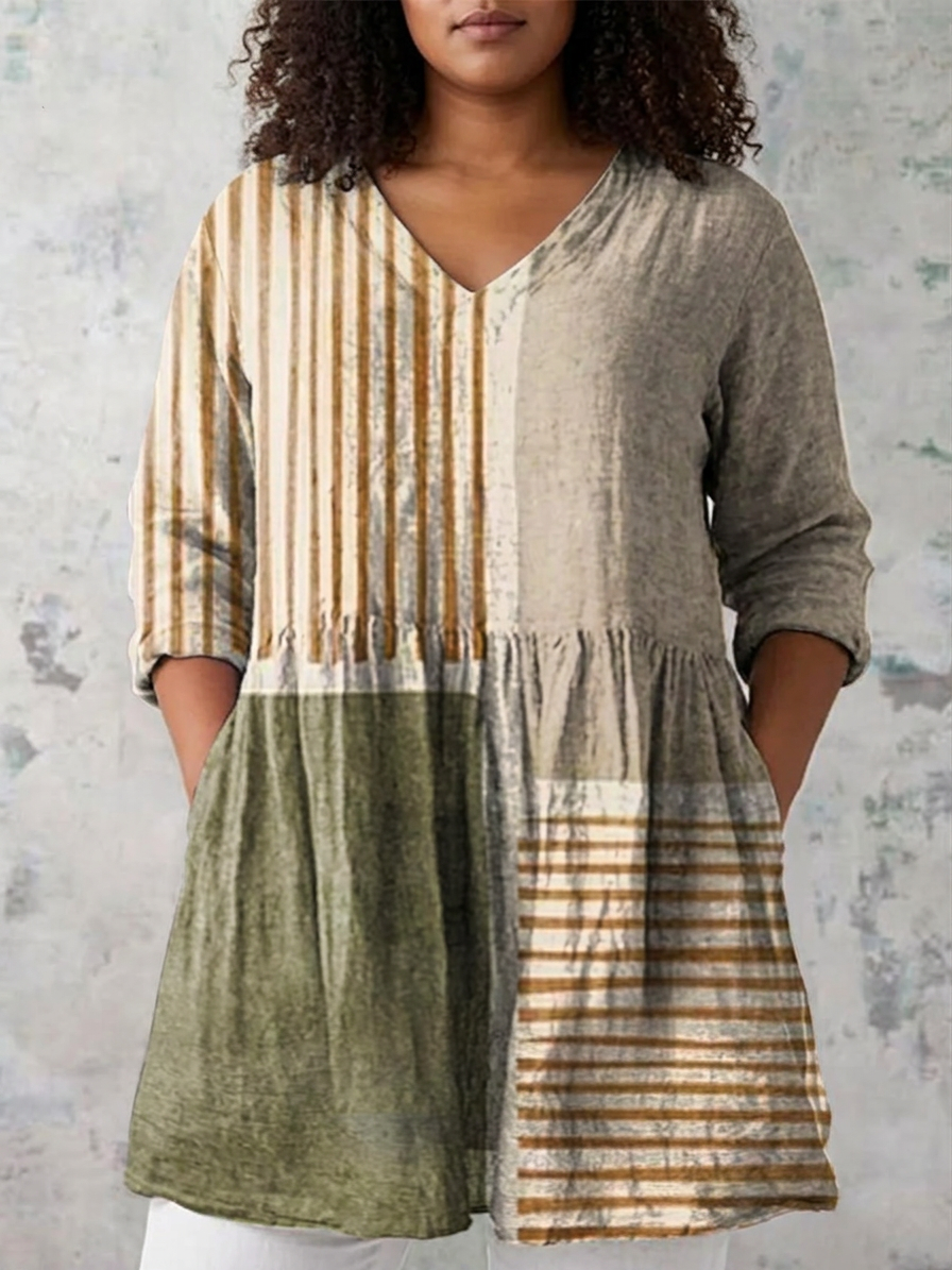 Anya | Long Blouse with V-Neck